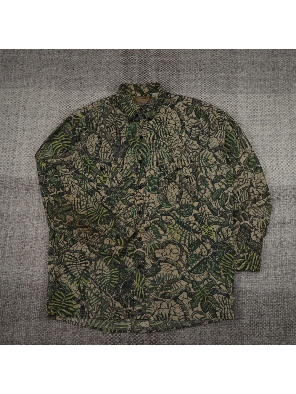 Brush Country Camouflage Button Up Hunting Shirt Mens L Camo Long Sleeve